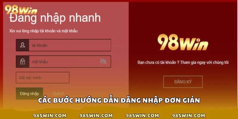 Các bước hướng dẫn đăng nhập đơn giản
